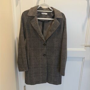 Avec Les Filles Black Plaid Blazer